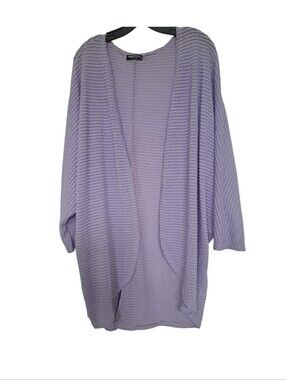 Heimish USA lavender waffle-knit open-front cardigan